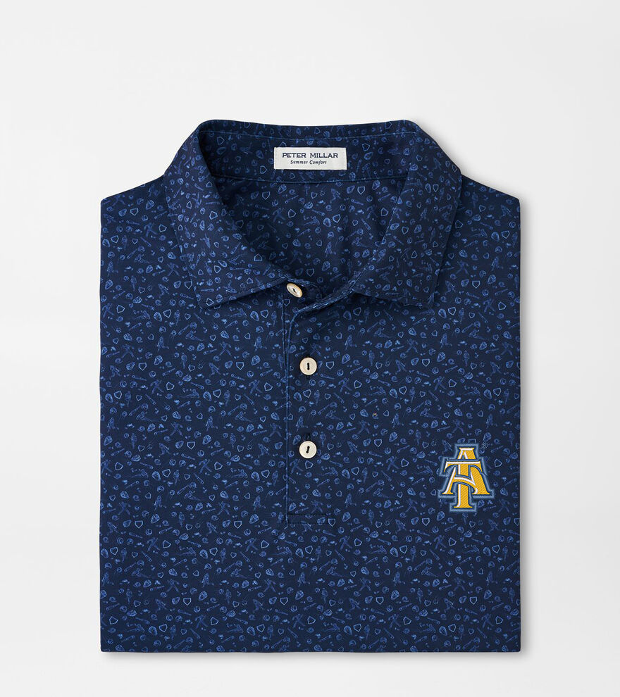 NC A&T Batter Up Performance Jersey Polo image number 1
