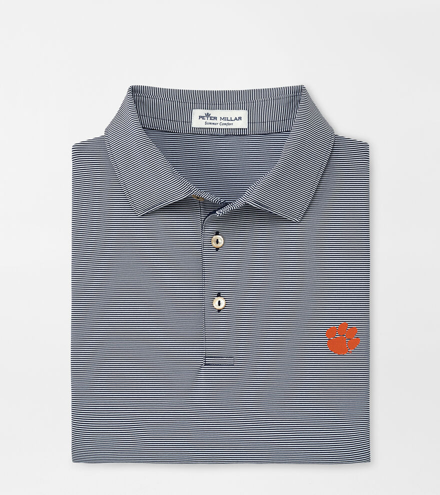 Clemson Jubilee Stripe Performance Polo image number 1