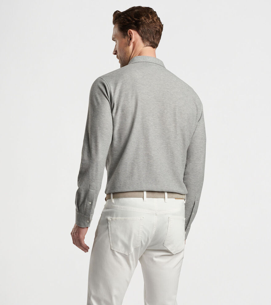 Ramble Long-Sleeve Cotton Cashmere Polo image number 3