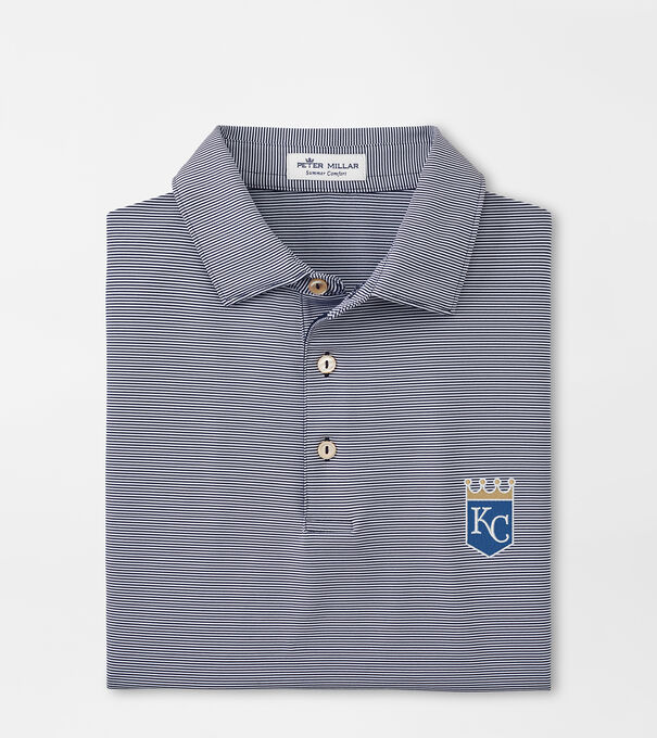 Cooperstown Kansas City Royals Jubilee Stripe Performance Polo