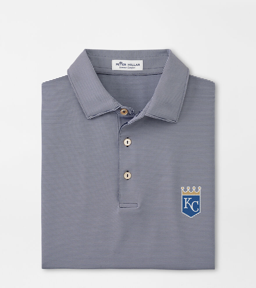 Cooperstown Kansas City Royals Jubilee Stripe Performance Polo image number 1