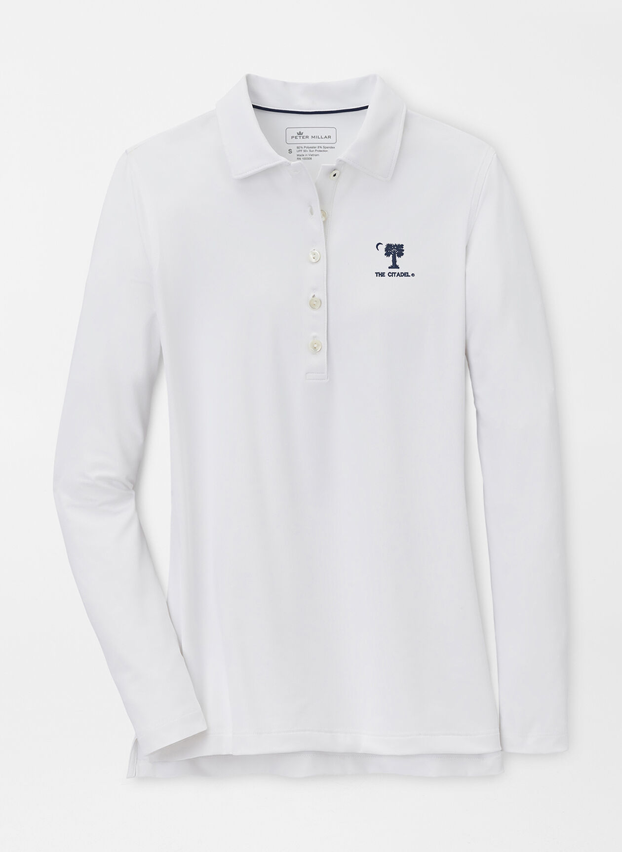The Citadel Perfect Fit Performance Long Sleeve Polo | Women's Collegiate  Apparel | Peter Millar