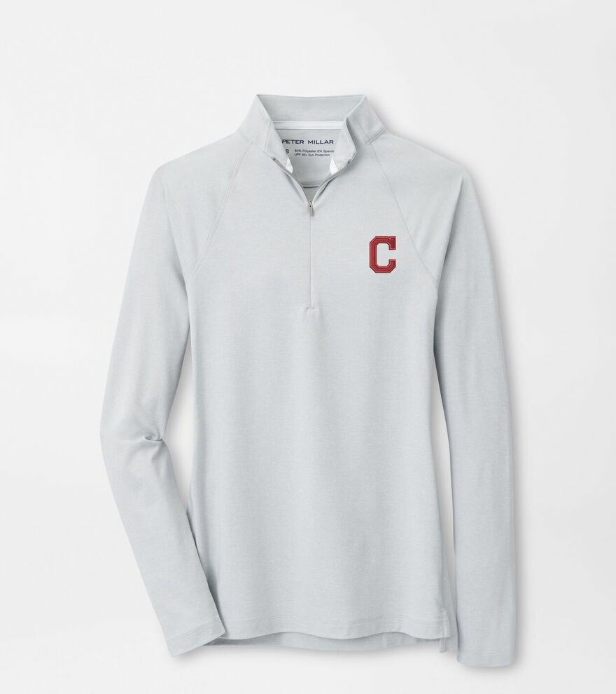 Cooperstown Cleveland Guardians Women's Mélange Raglan-Sleeve Perth Layer image number 1