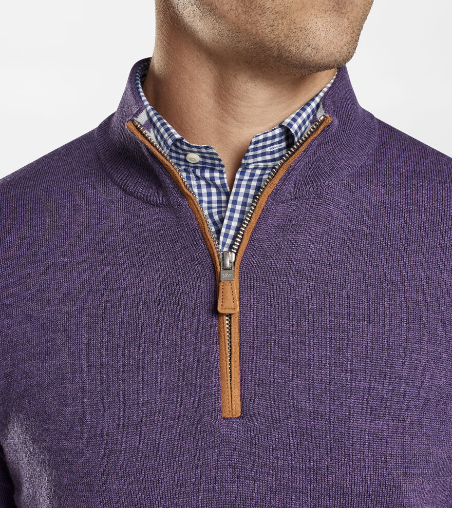 Peter Millar Crown Soft Suede Trim 1/4 Zip Sweater MF21S59 – Giovanni's  Fine Fashions
