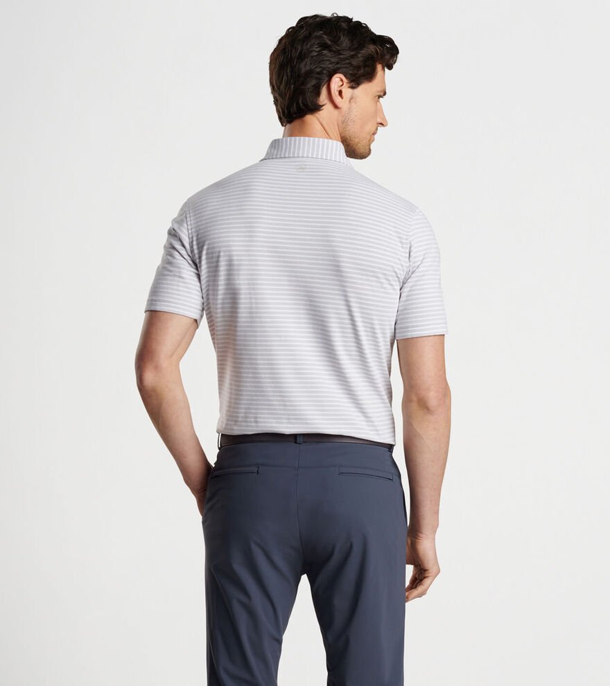 Albatross Stripe Cotton Blend Piqué Polo image number 3