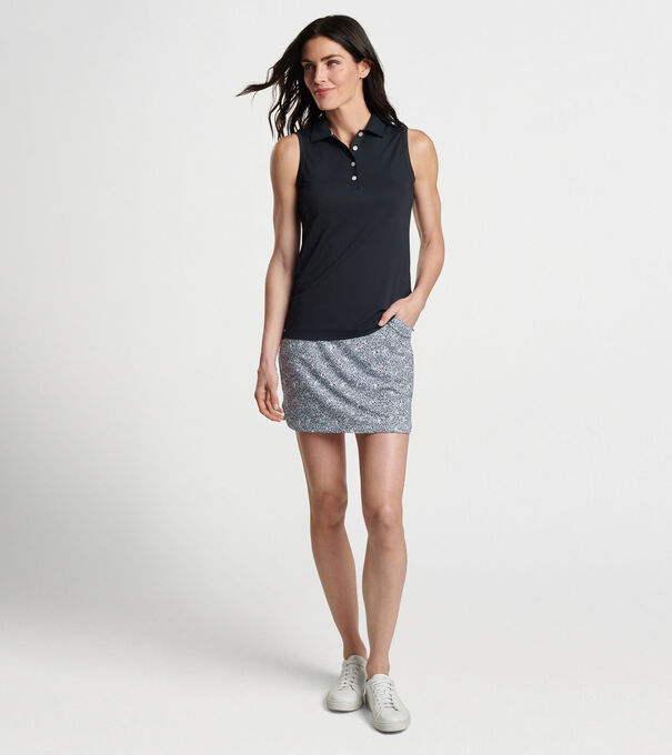 Sleeveless Banded Button Polo