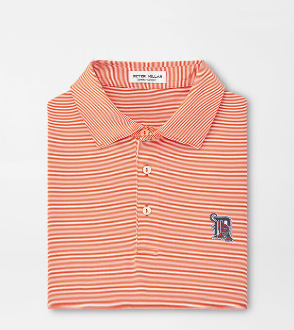 Cooperstown Detroit Tigers Jubilee Stripe Performance Polo