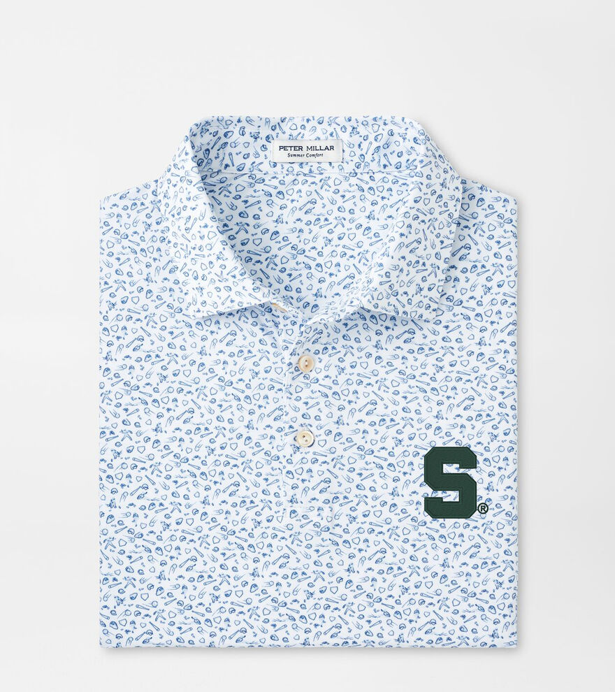 Michigan State Batter Up Performance Jersey Polo image number 1