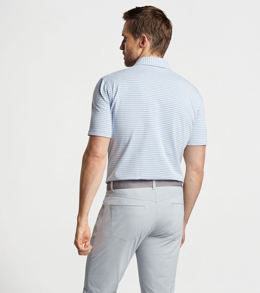 Albatross Stripe Cotton Blend Piqué Polo image number 3