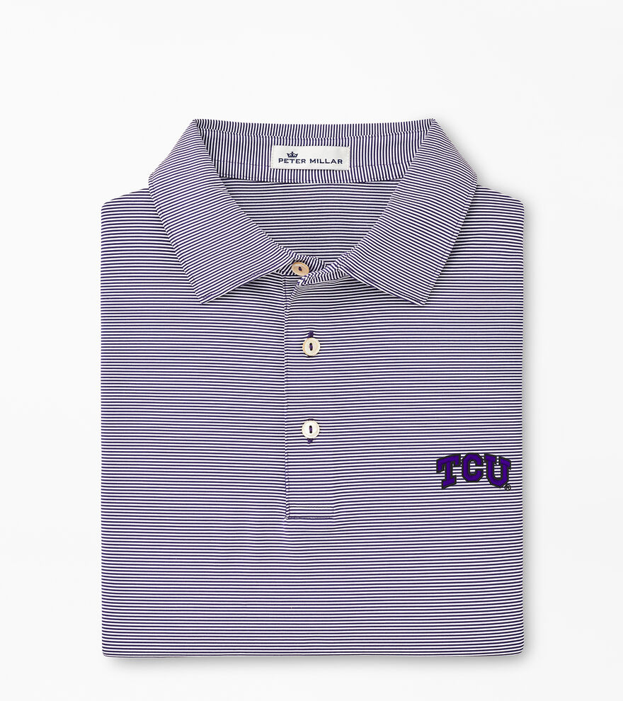 TCU Jubilee Stripe Performance Polo image number 1