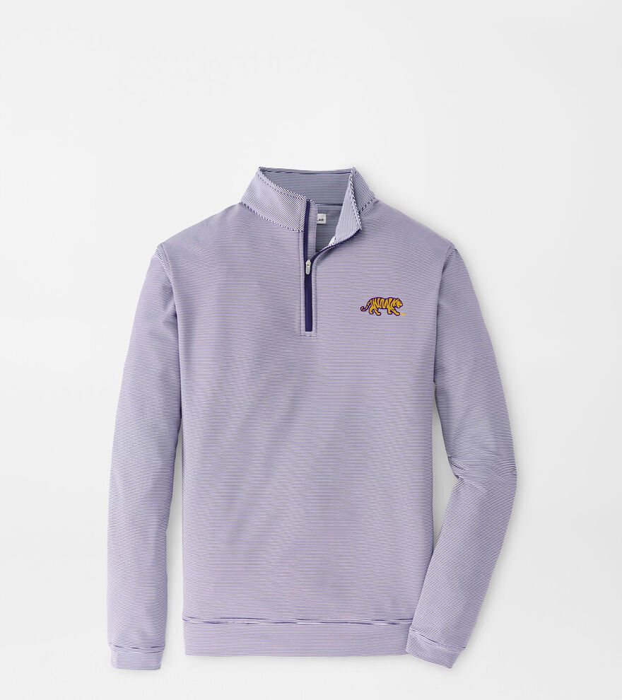 LSU Perth Sugar Stripe Performance Quarter-Zip image number 1