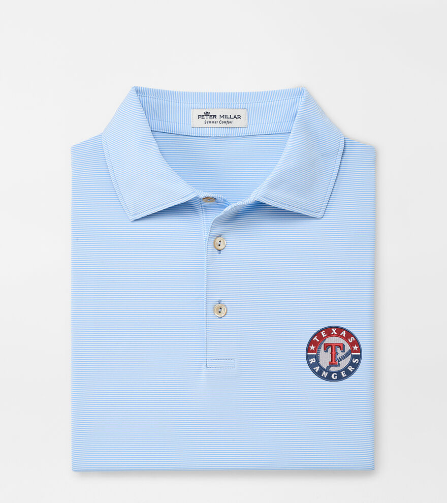 Cooperstown Texas Rangers Jubilee Stripe Performance Polo image number 1