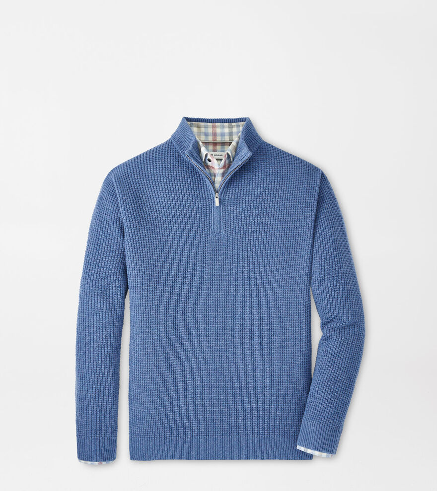 Crescent Waffle Quarter-Zip Sweater image number 1