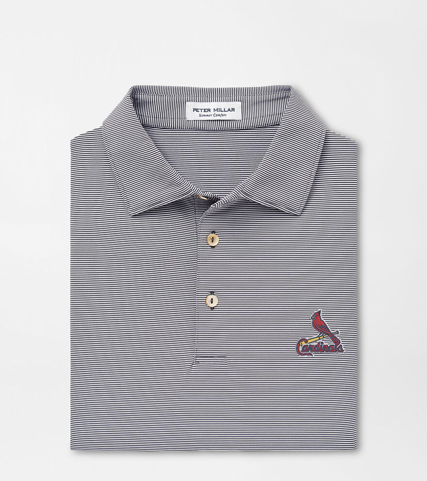 Cooperstown St. Louis Cardinals Jubilee Stripe Performance Polo image number 1