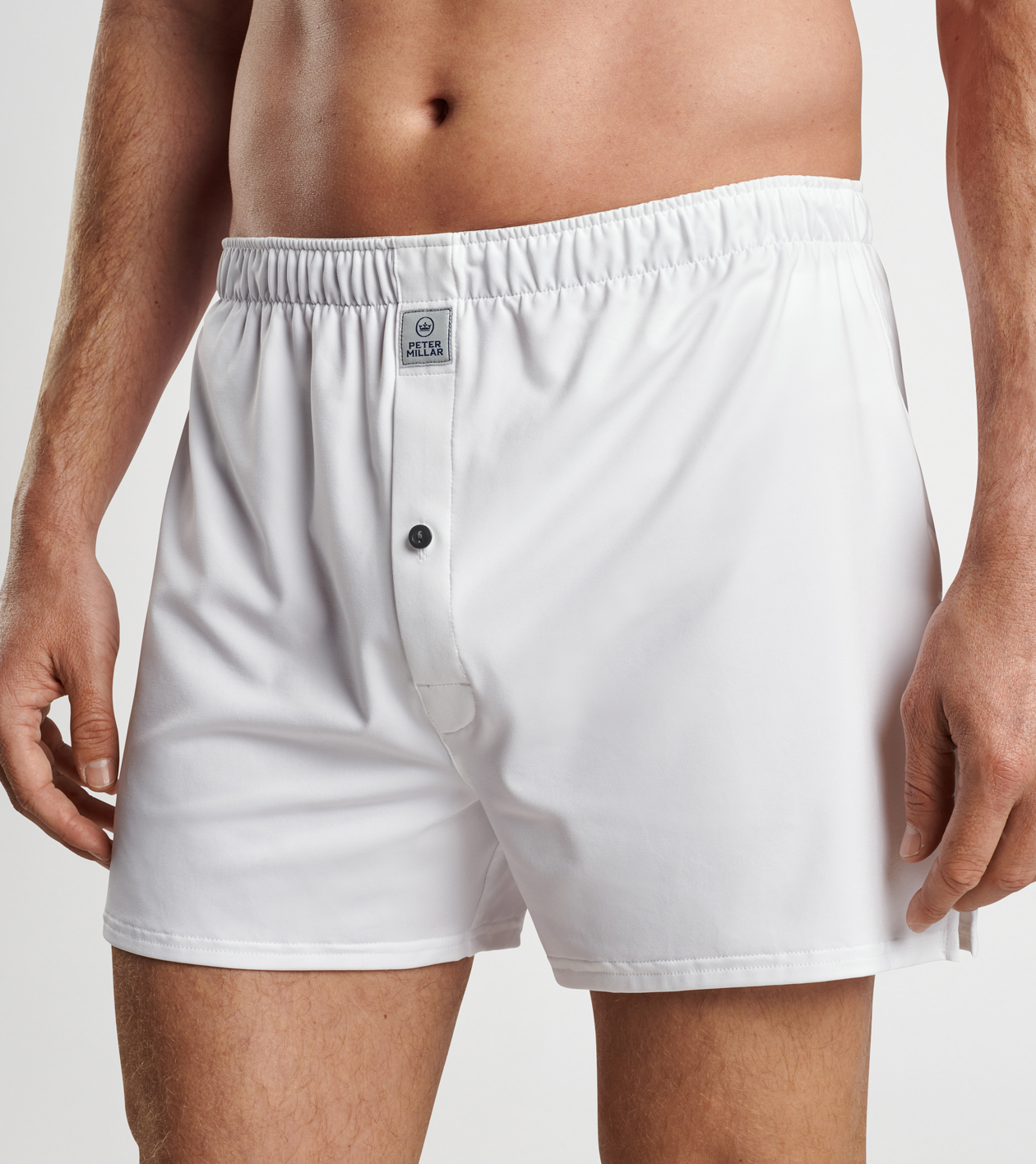 Fairway Free For All Performance Boxer Brief in White by Peter Millar -  Hansen's Clothing
