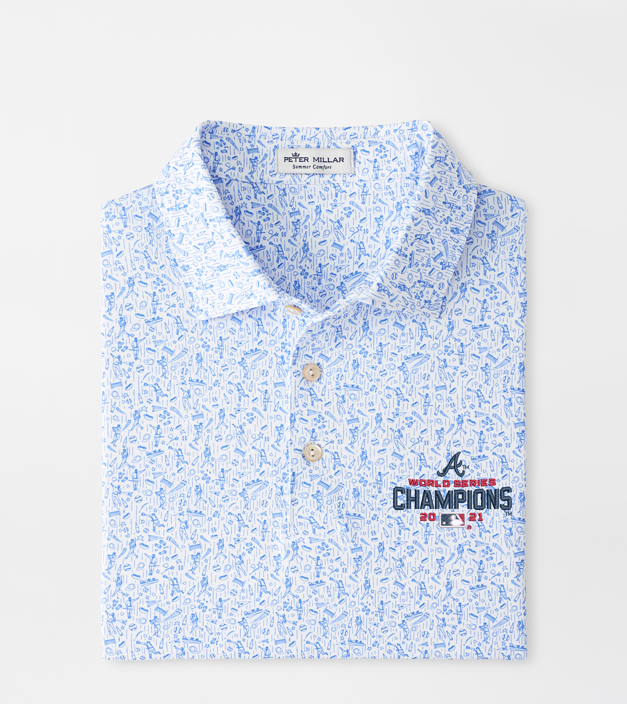 Chicago Cubs Peter Millar Diamond Polo - White