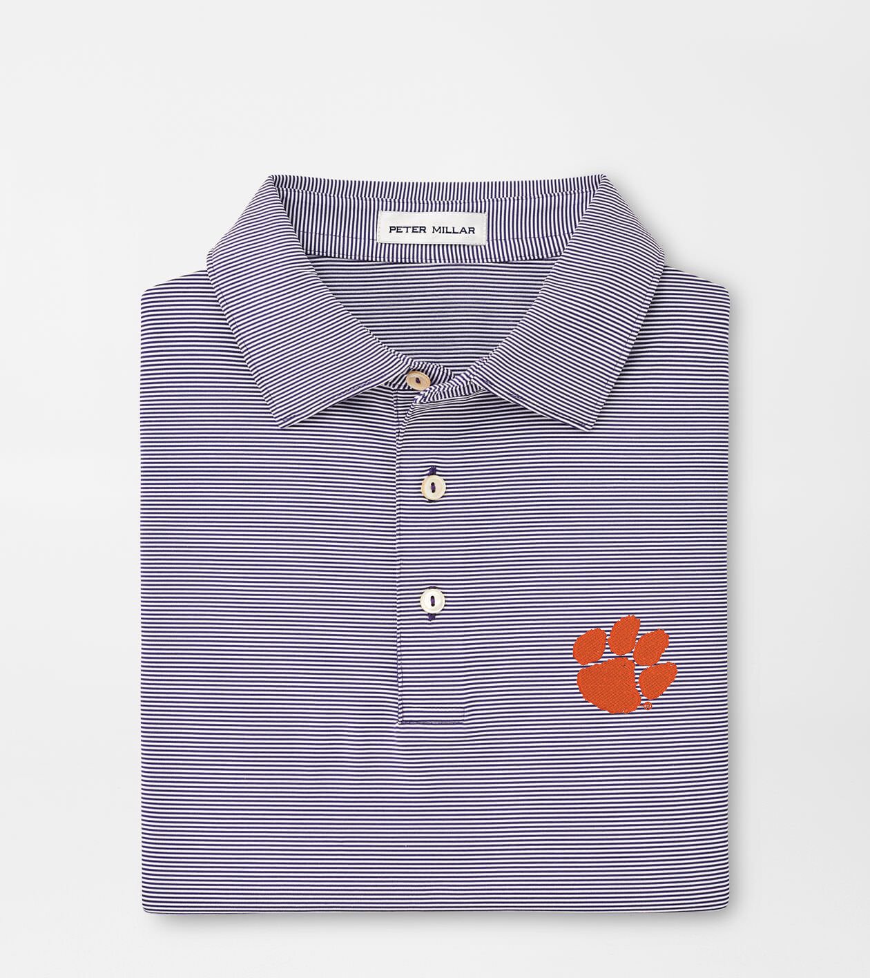 Clemson striped clearance polo