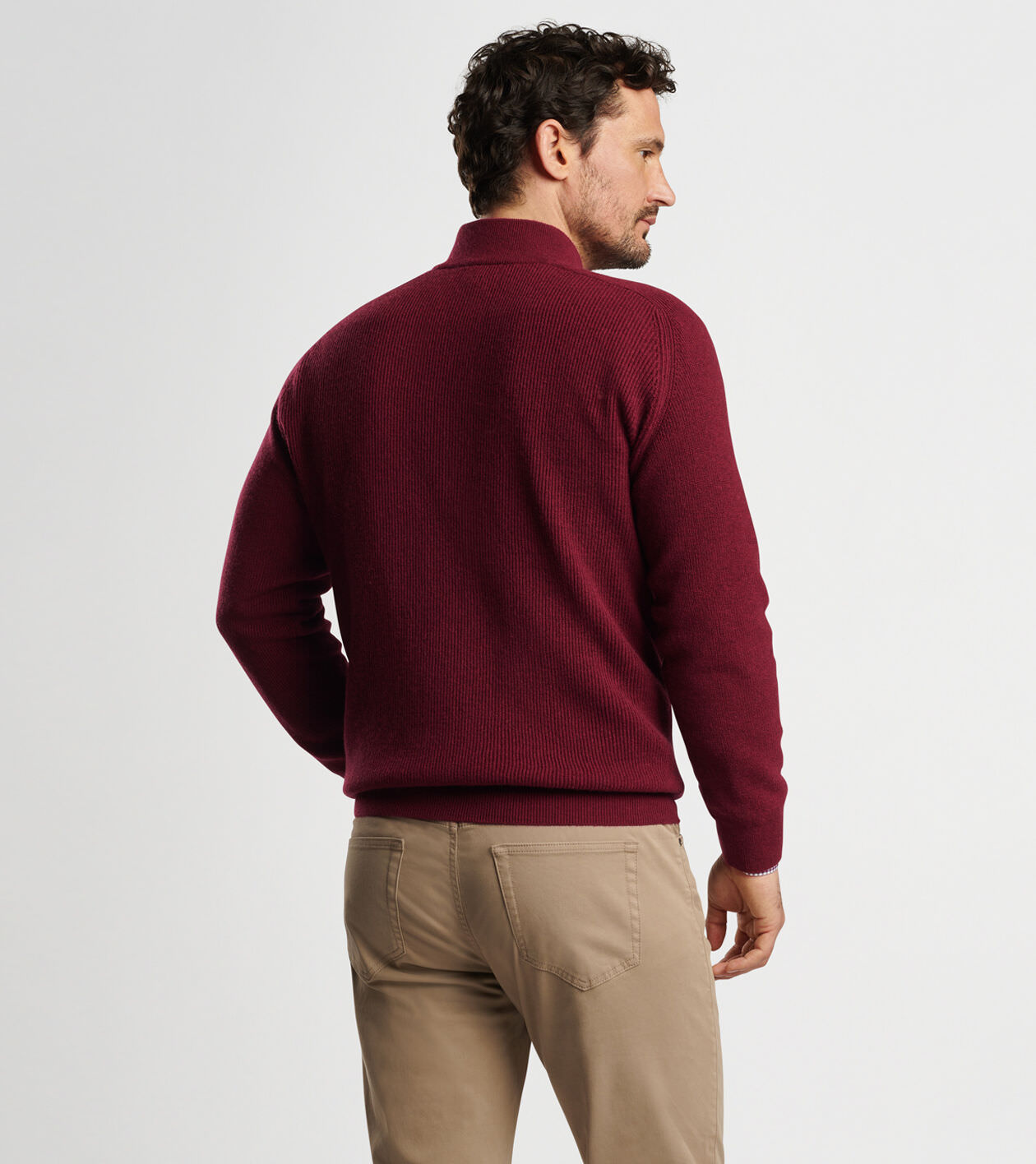 Ruxton Rib Button Mock Sweater