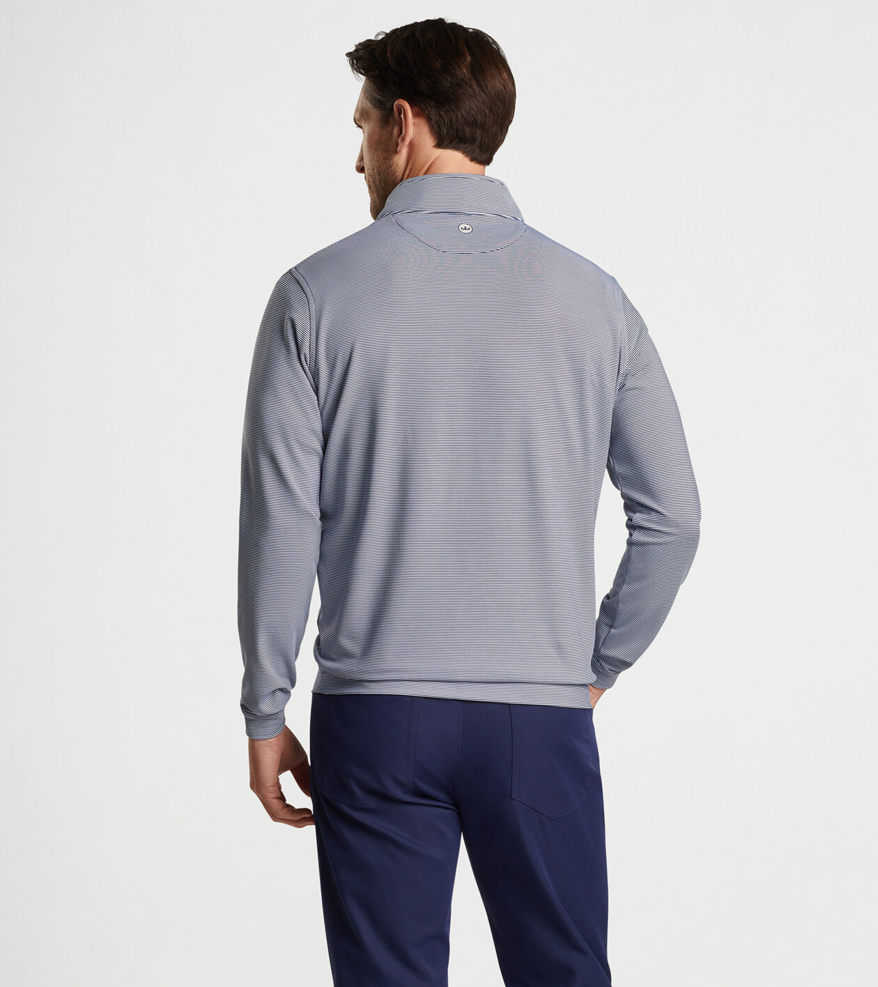 Houston Astros Peter Millar Perth Solid Stretch Quarter-Zip Top - Navy