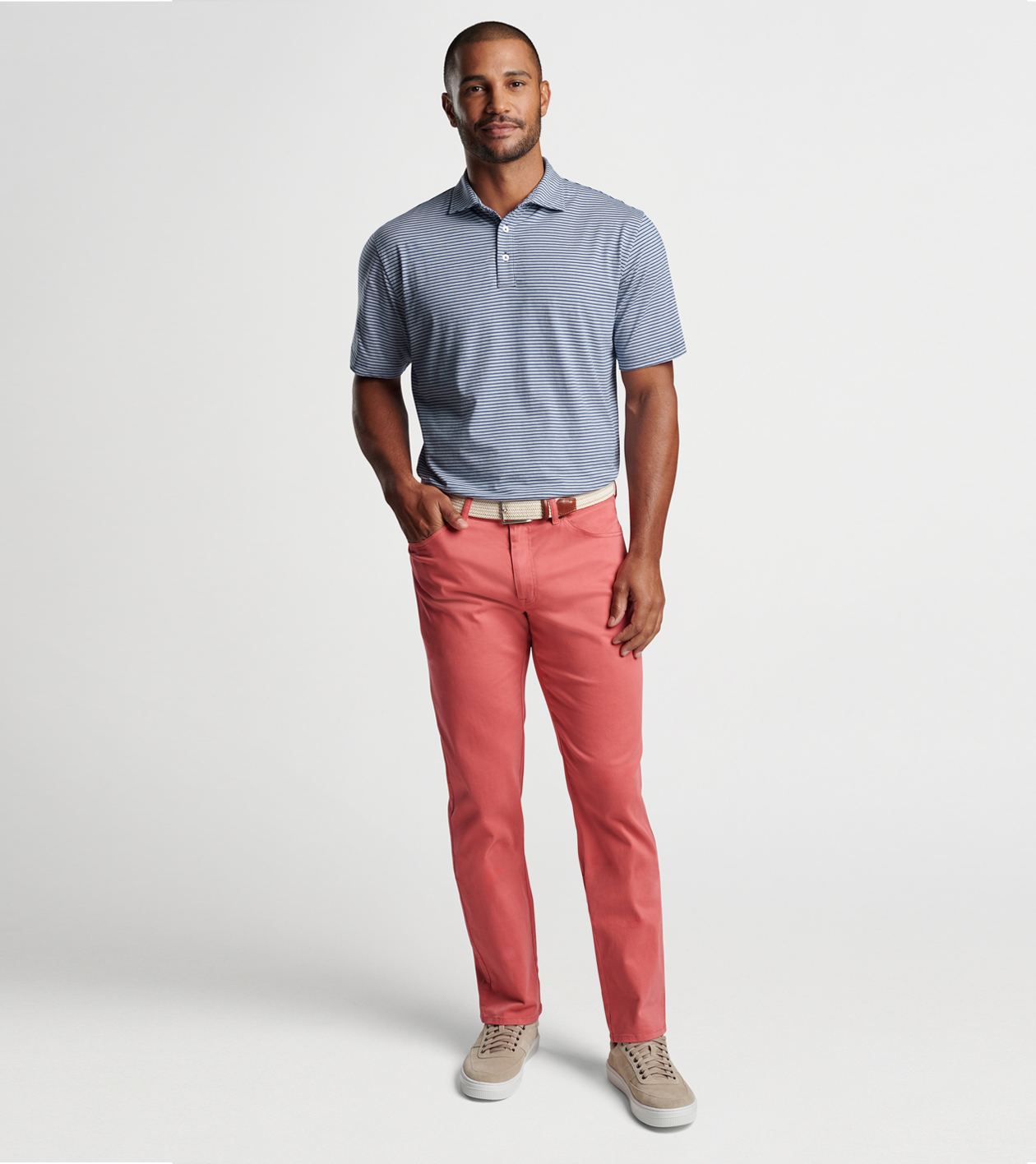 Crown Comfort Cotton Polo Trip Stripe