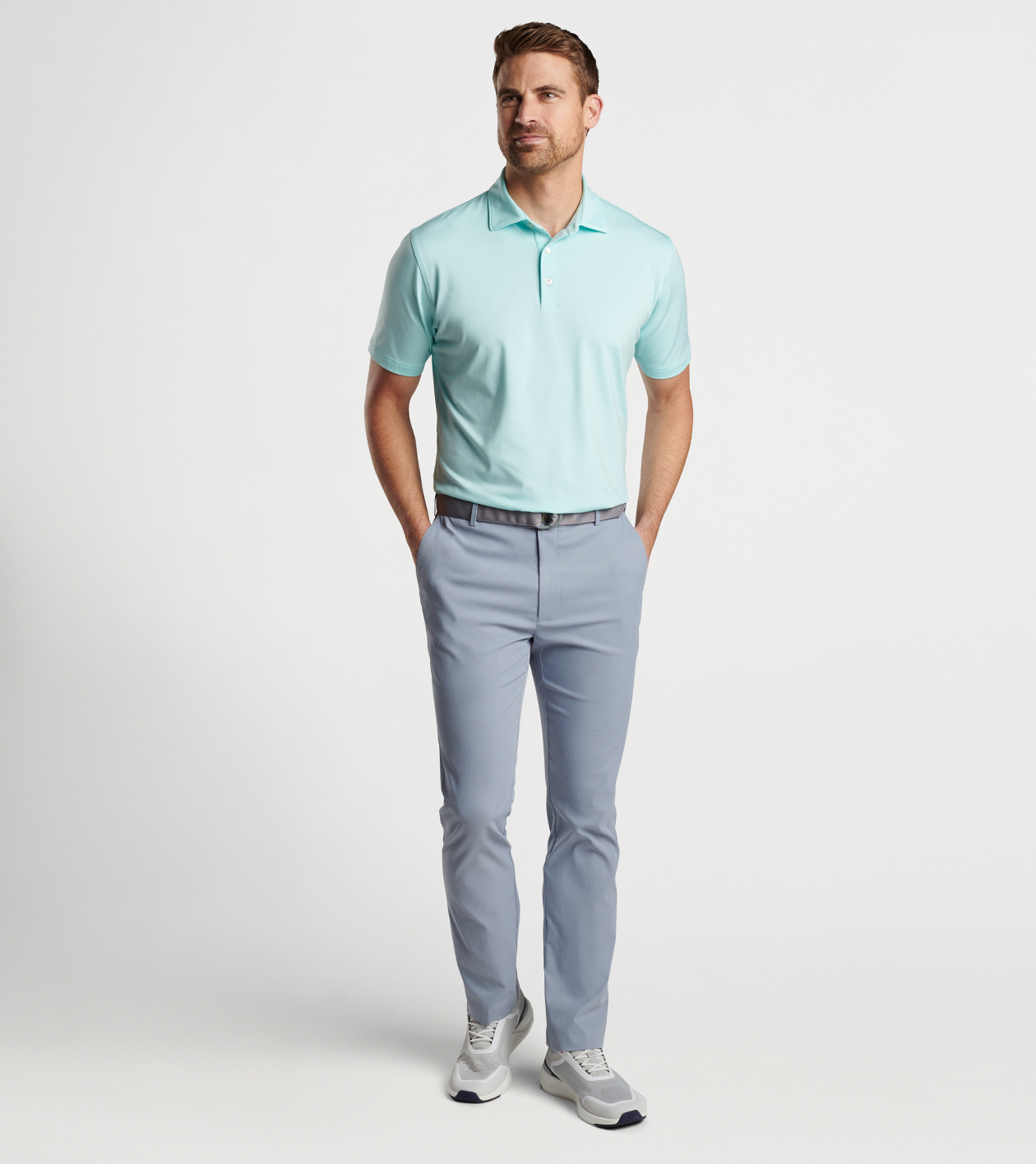 Peter Millar Solid Performance Jersey Polo L / White