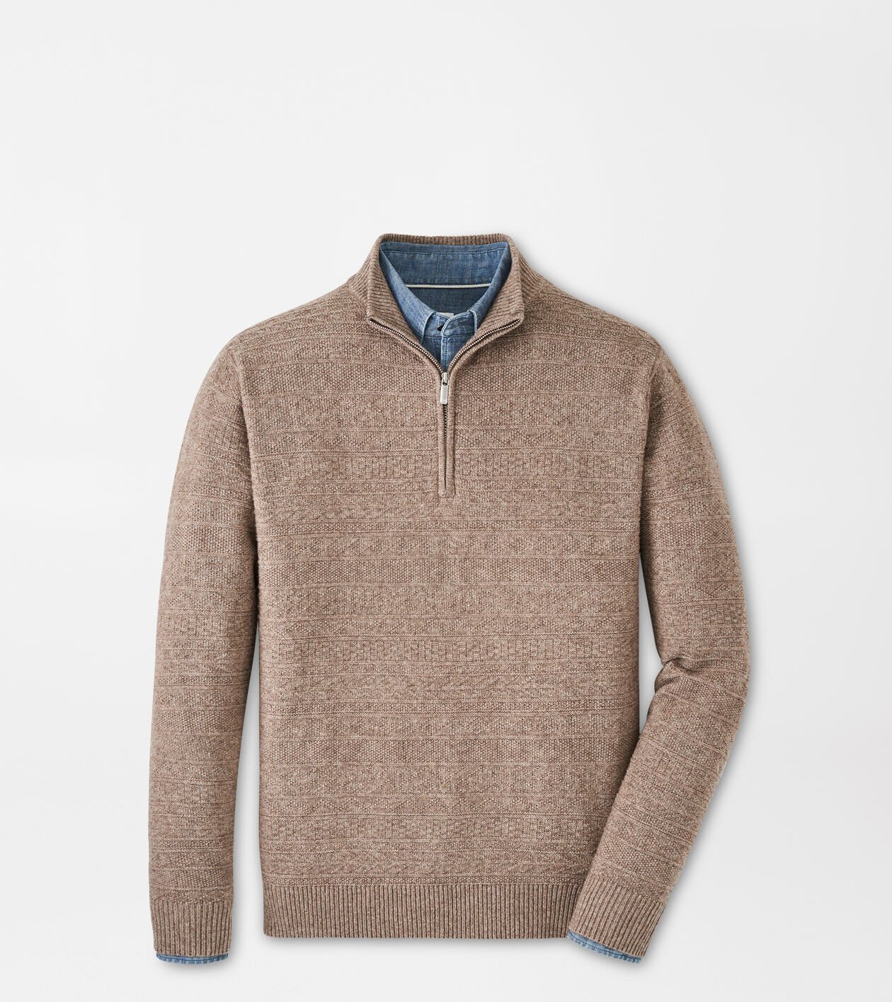 Crescent Texture Quarter-Zip Sweater