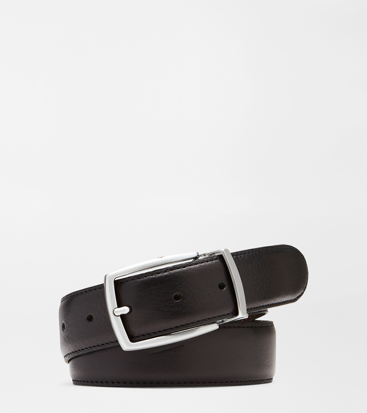 Men's Reversible 35mm Roller Insert Buckle Grain Leather Belt