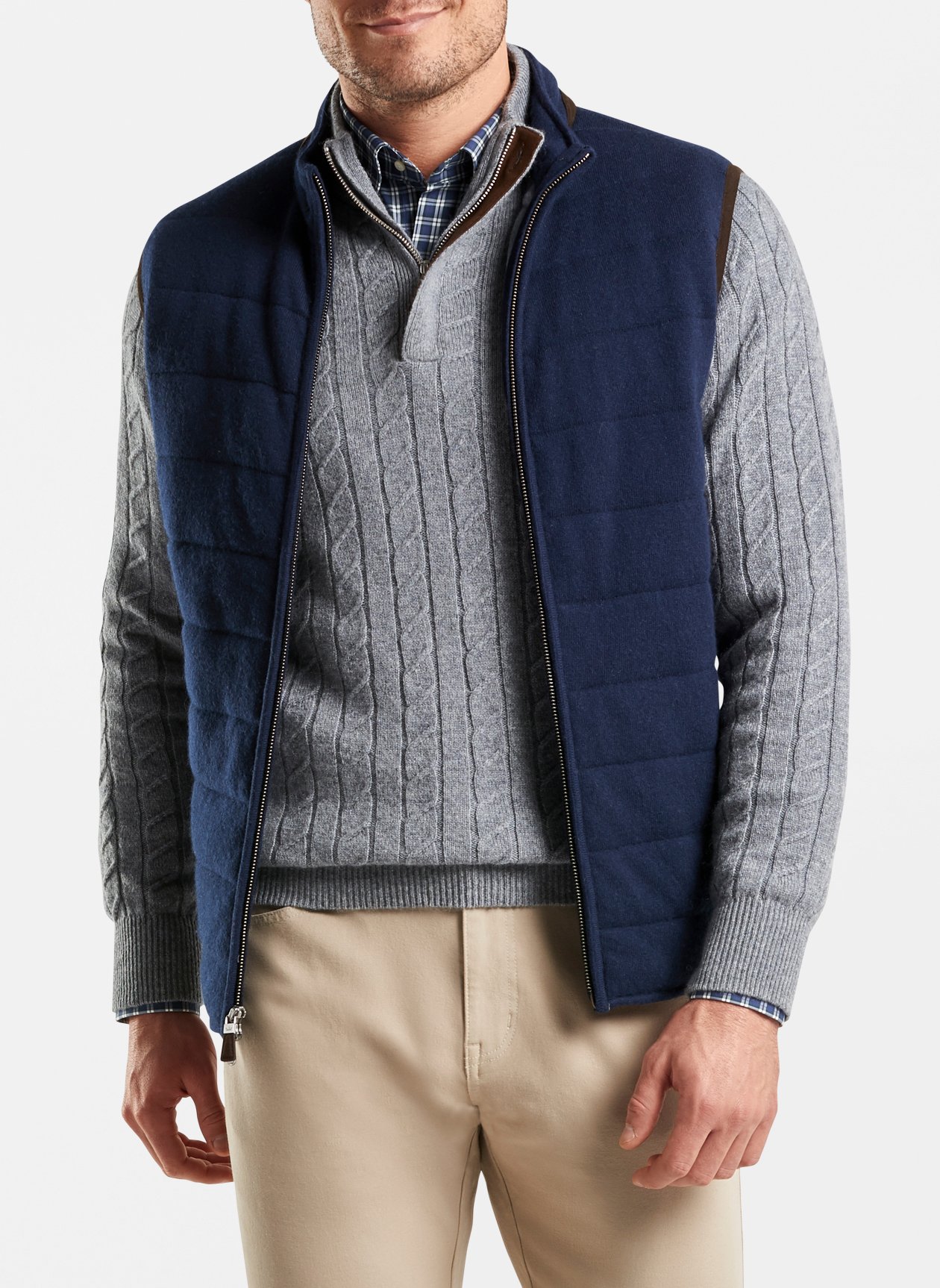 Wool-Cashmere Full-Zip Vest