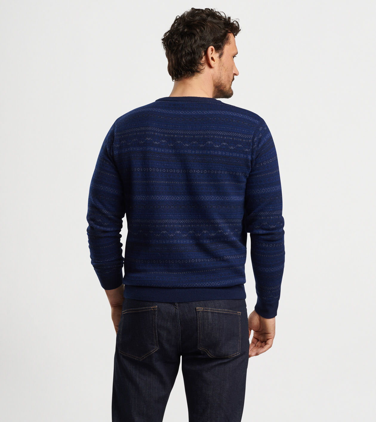 Midnight Fairisle Crewneck Sweater