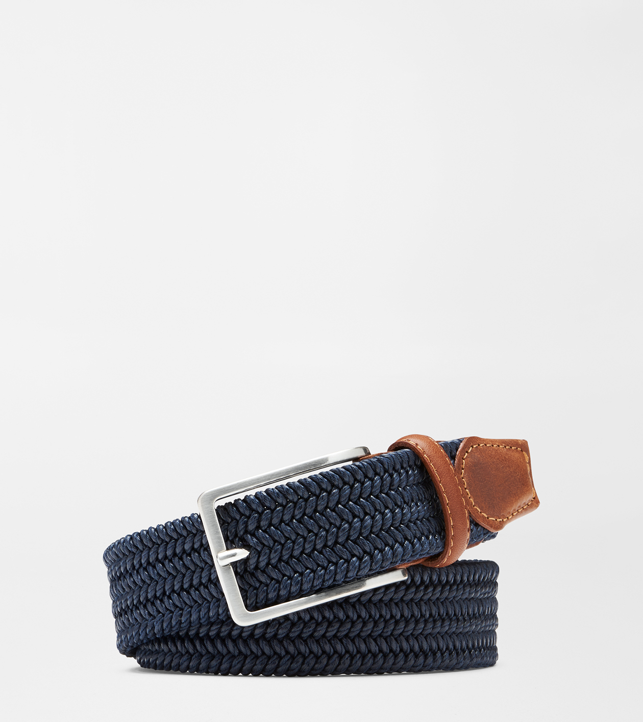 Men's Elasticated Braided Leather Belt