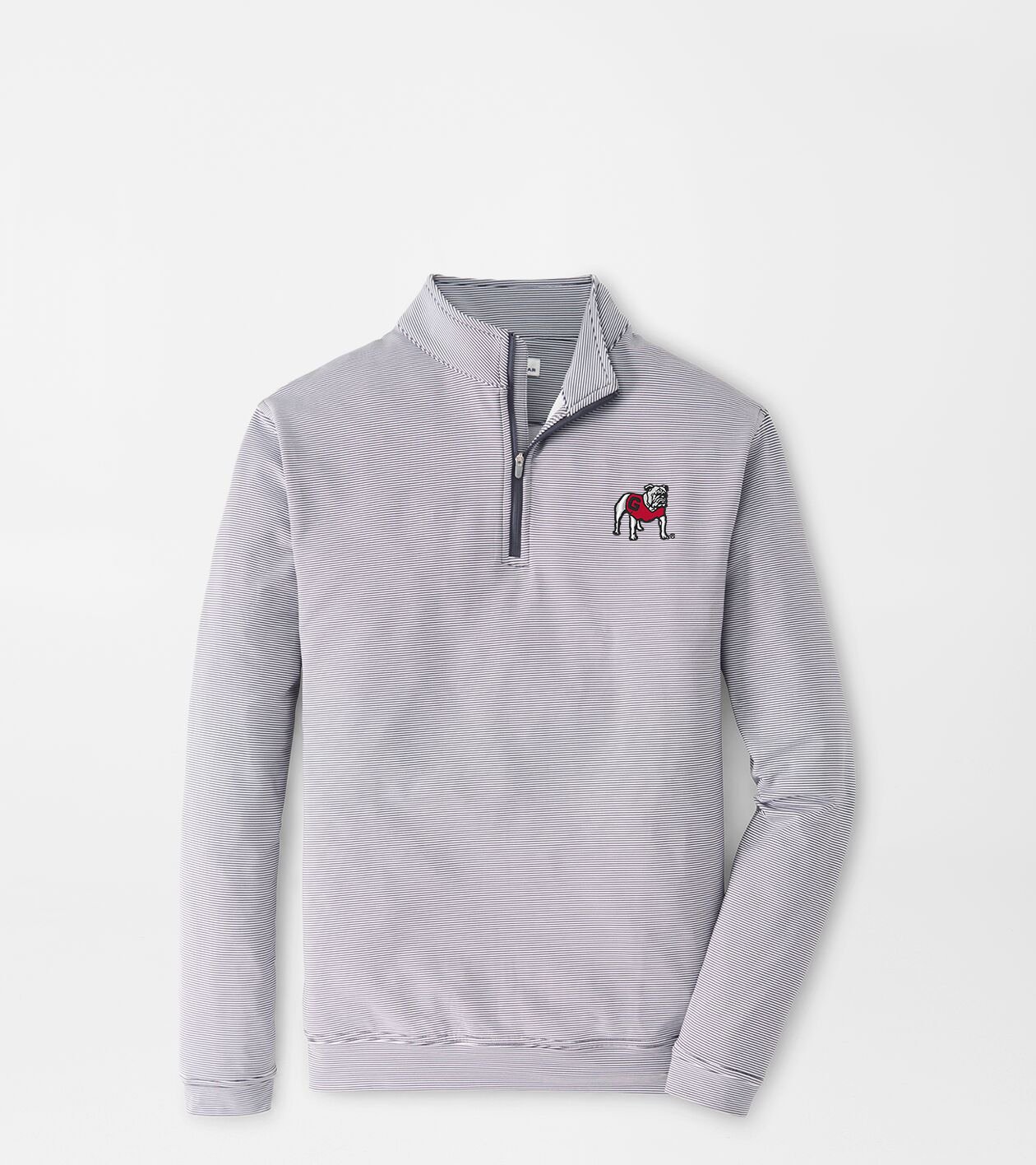 Georgia Standing Bulldog Perth Mini-Stripe Performance Pullover