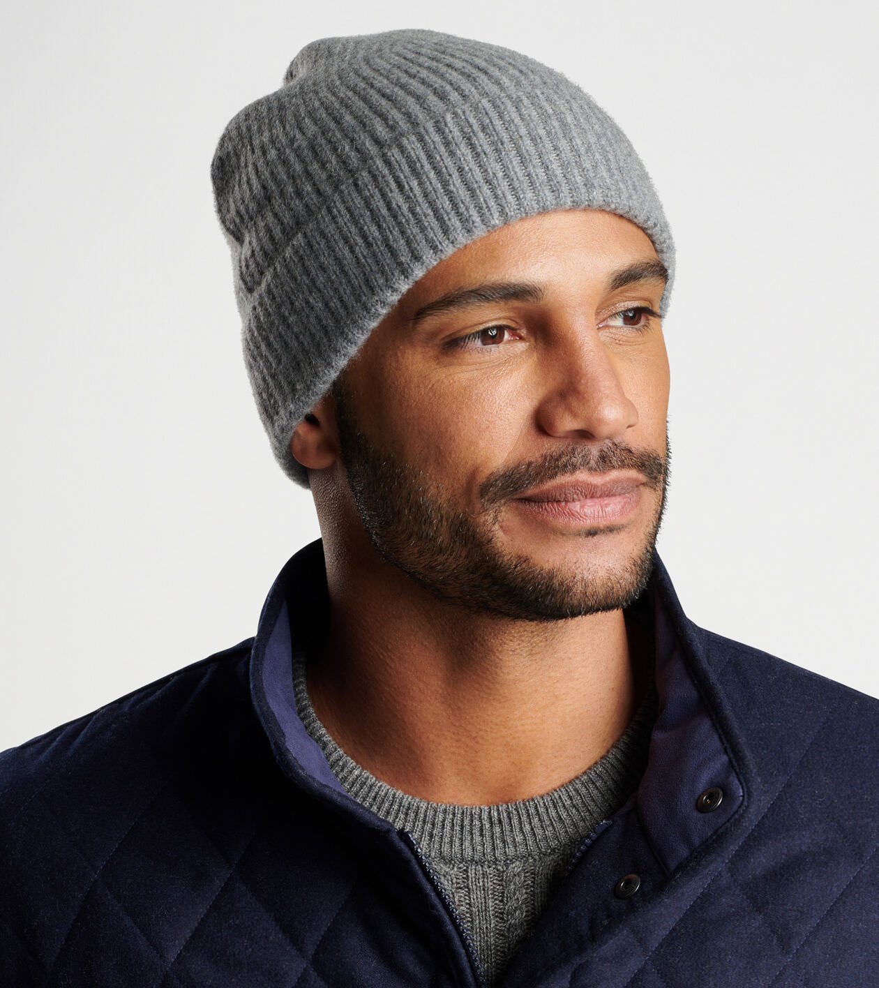 Cashmere Rib Beanie