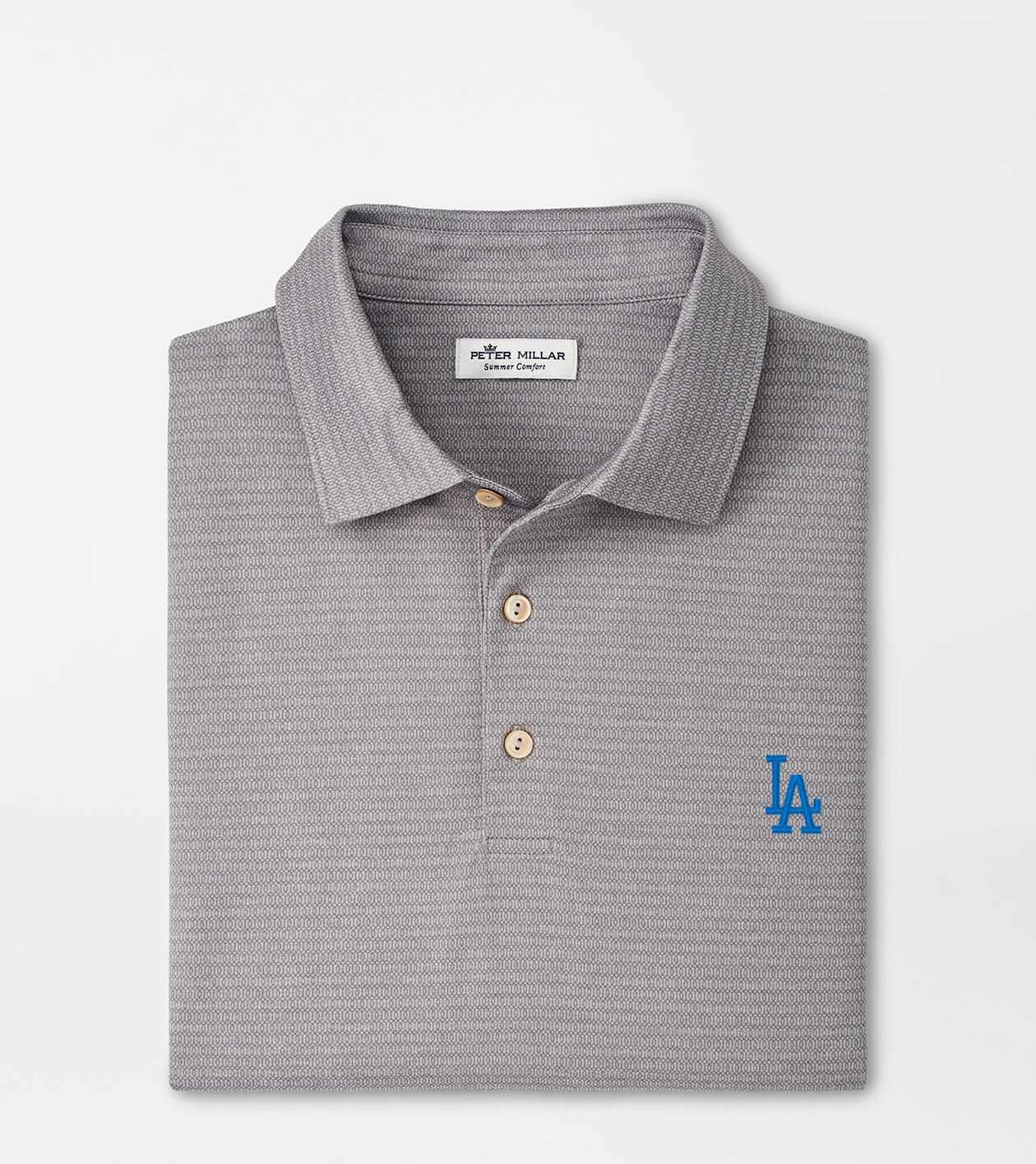 MLB Los Angeles Dodgers Men's Your Team Gray Polo Shirt - S