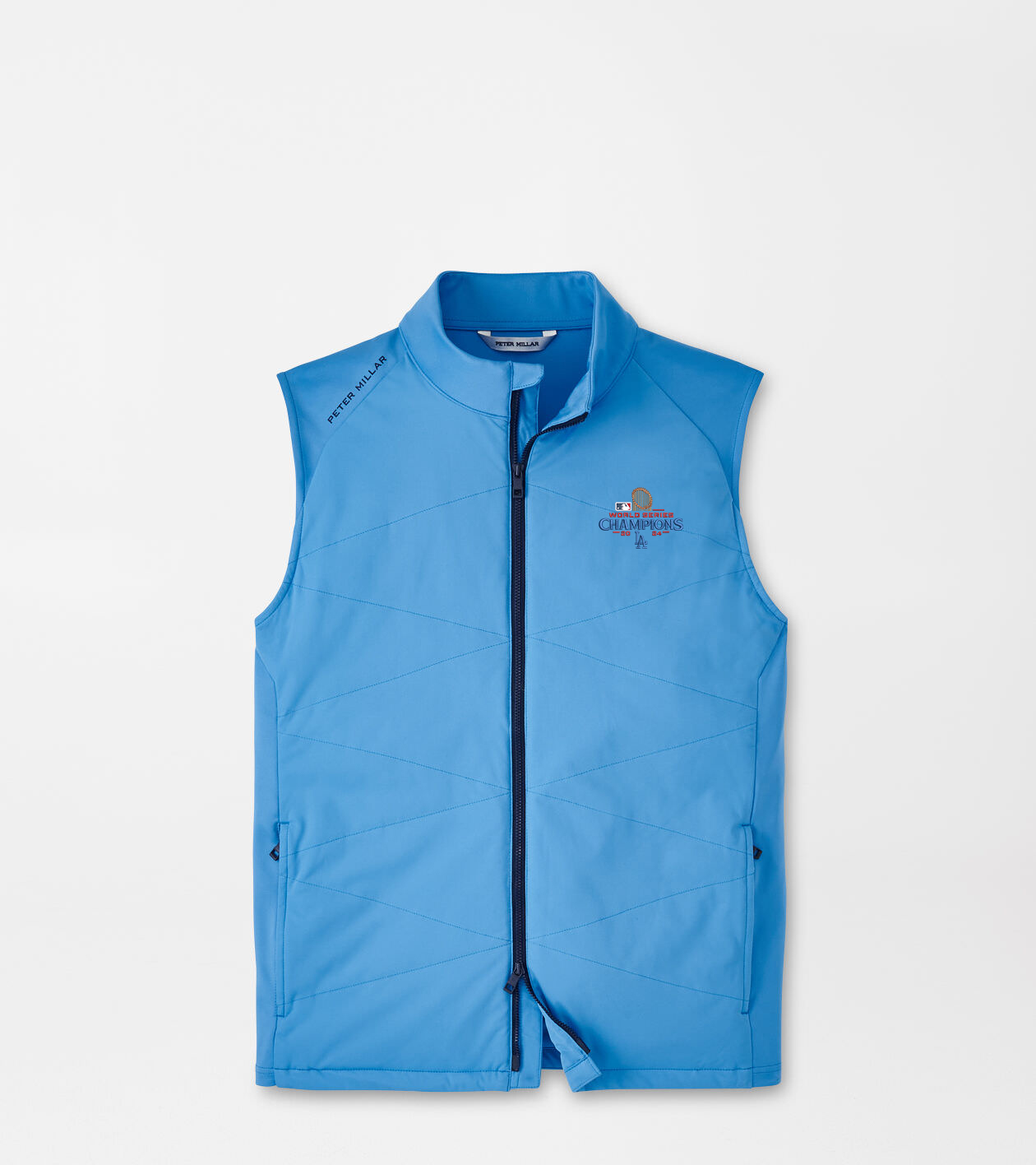 PETER outlet MILLAR - HYPERLIGHT FUSE WATER-RESISTANT HYBRID VEST IN BETA BLUE/ NAVY