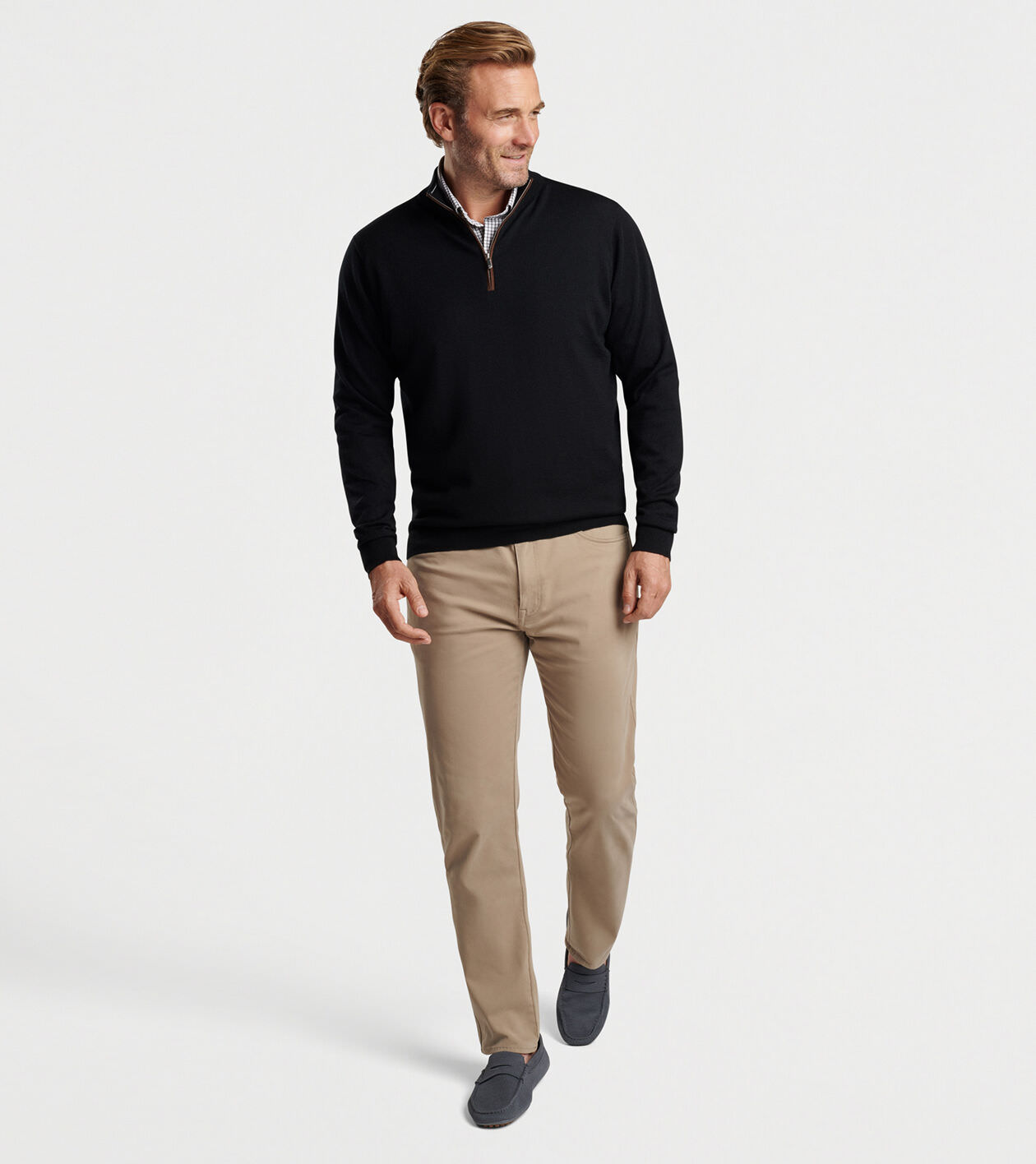 Autumn Crest Suede Trim Quarter-Zip