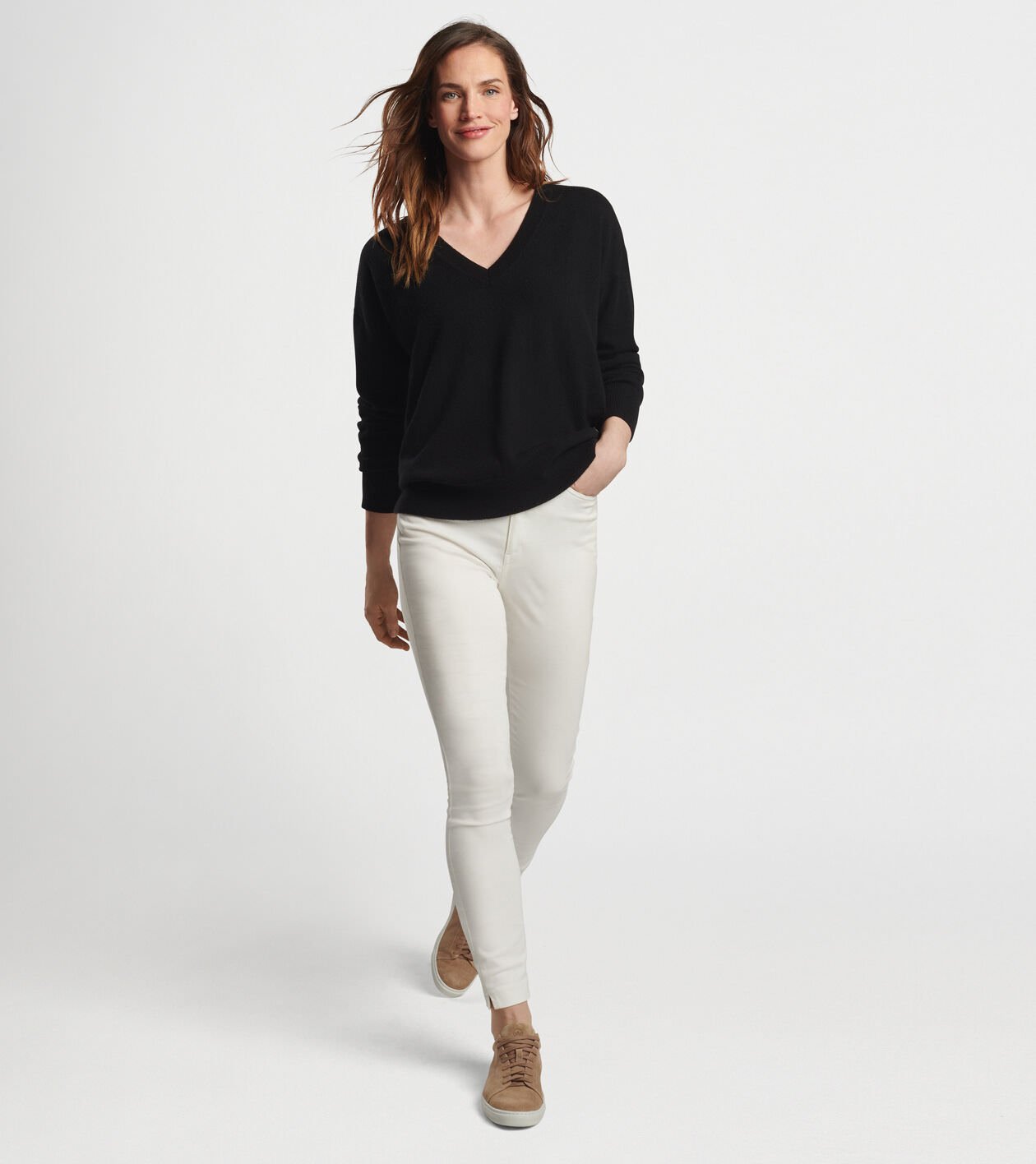 Women's Artisan Crafted Cashmere V-Neck Sweater