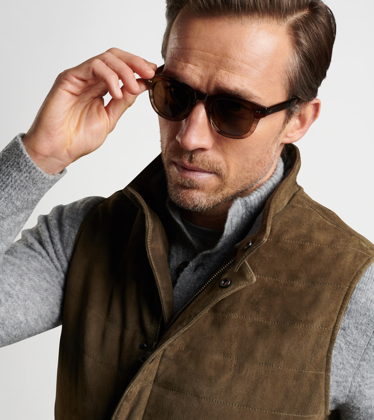 Vantage Suede Vest | Men's Vests | Peter Millar