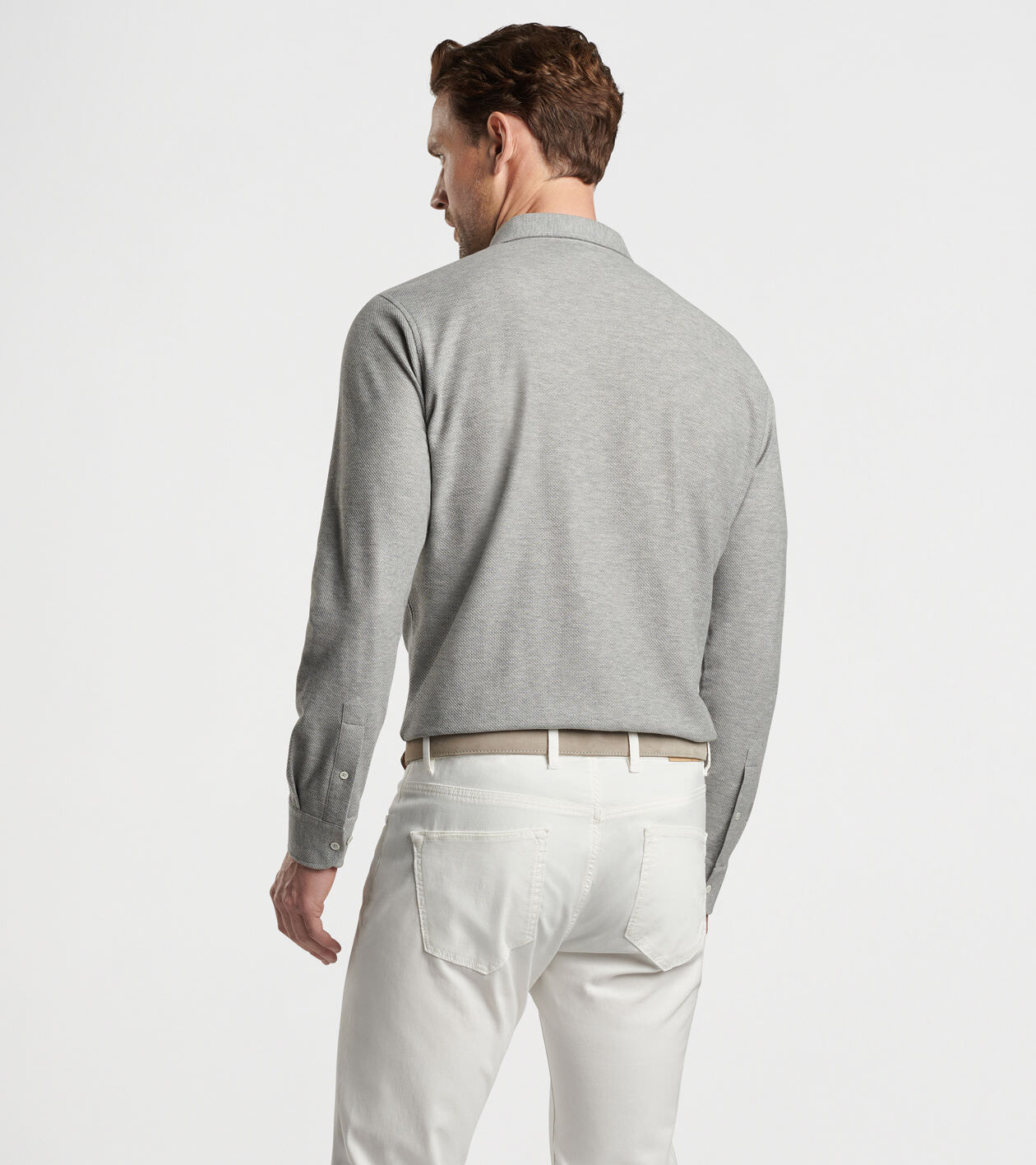 Ramble Long-Sleeve Cotton Cashmere Polo