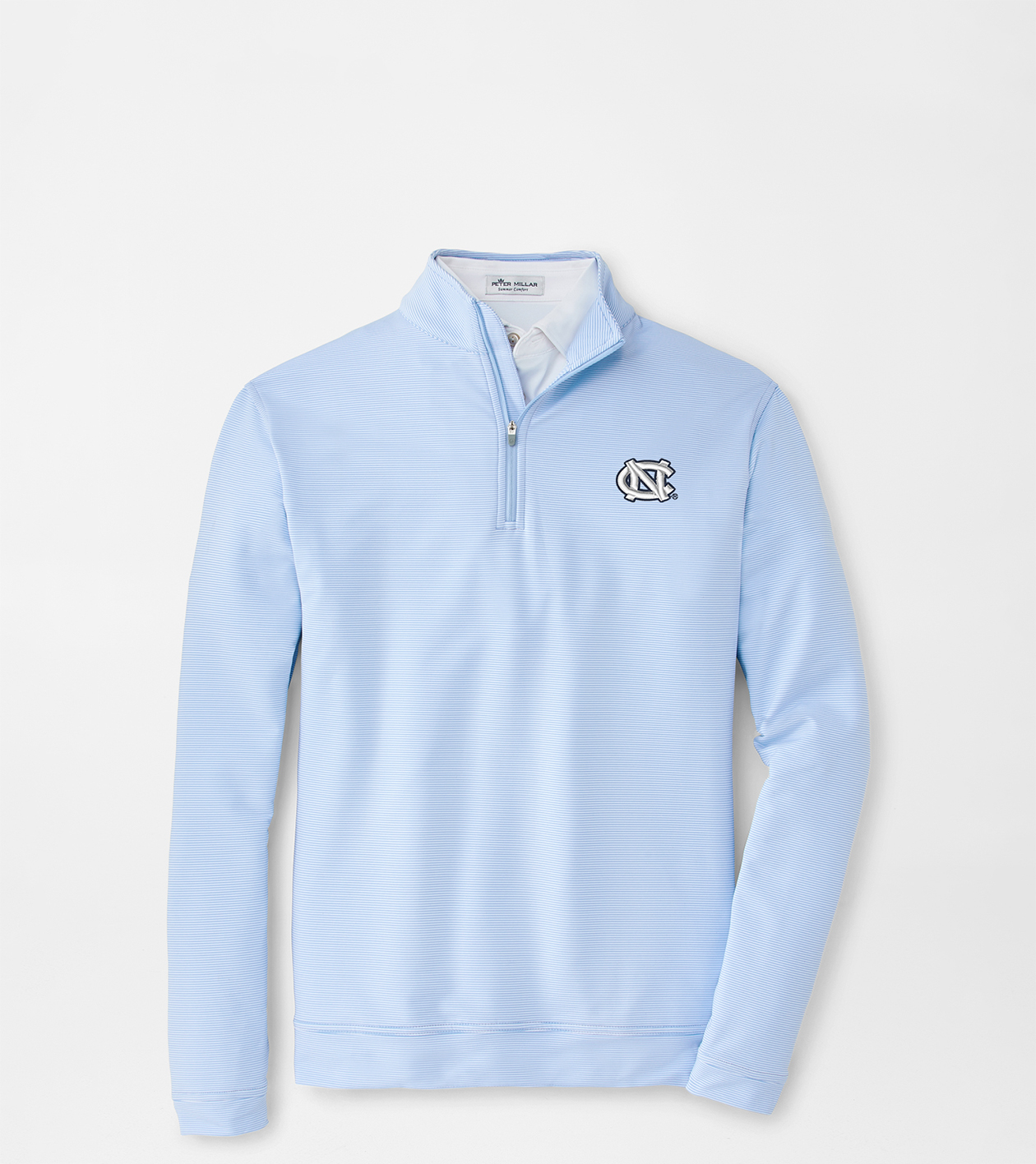 North Carolina Quarter Zip Sweatshirt in Classic Grey with UNC Logo XL