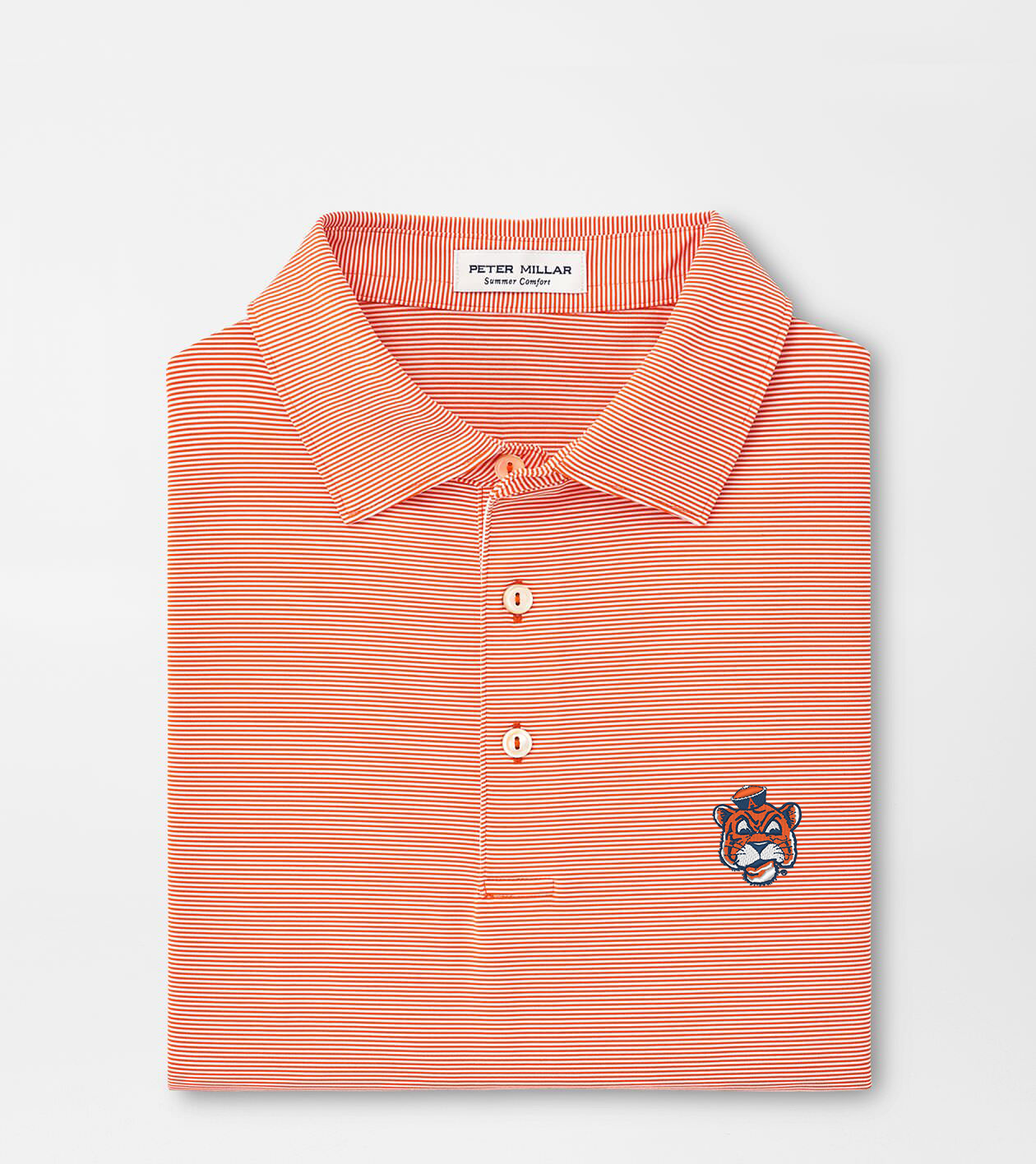 Aub | Auburn Peter Millar Vault Jubilee Stripe Polo | Alumni Hall