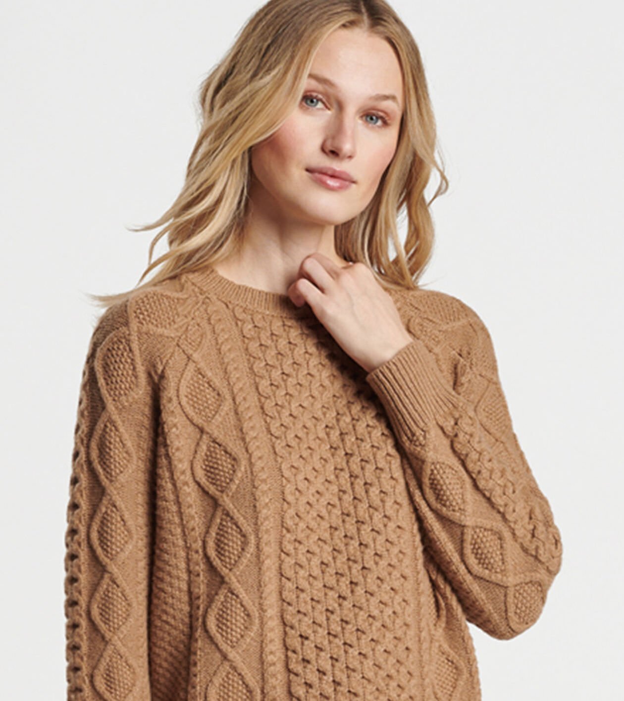 Grace Cable Knit Crew Sweater