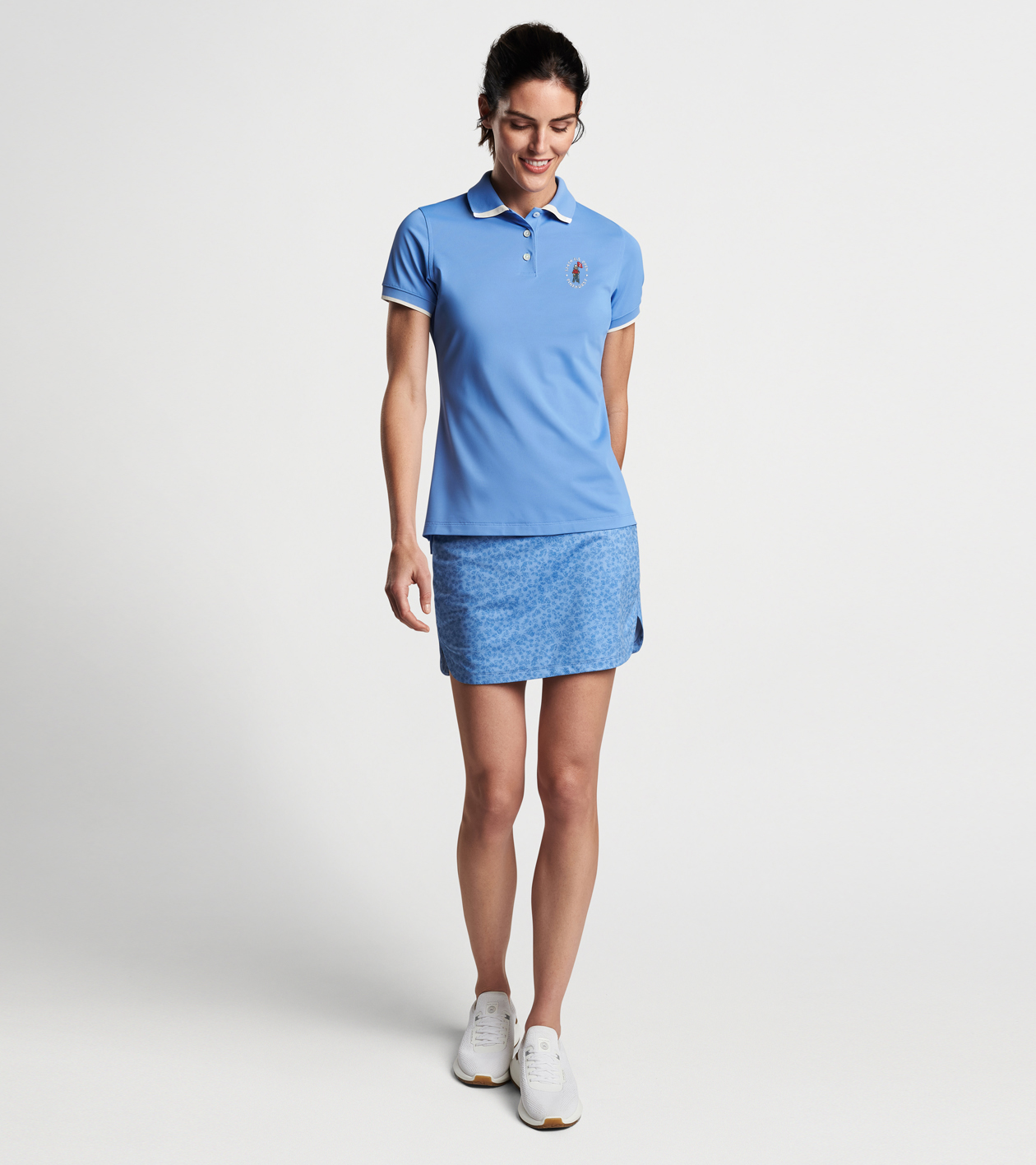 David Nieper Girls Falcon Royal/White Polo Shirt - Schoolwear