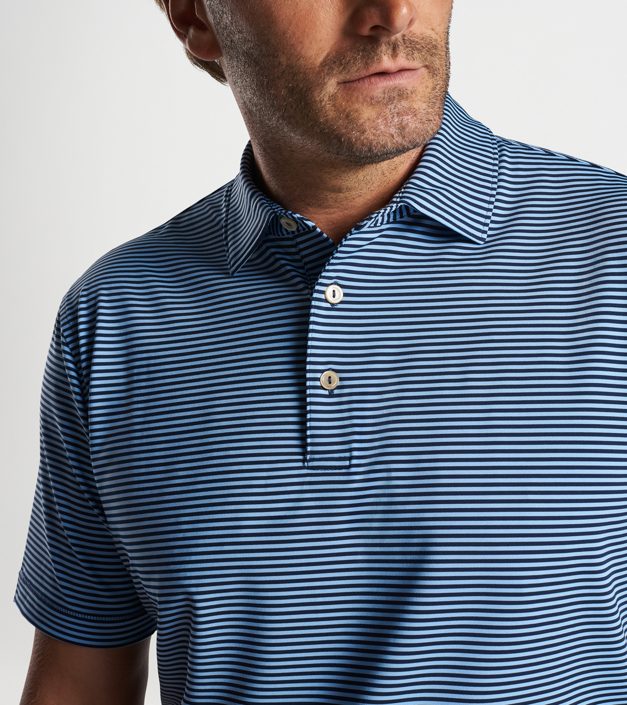 Peter Millar Presidents Cup Gray Hales Performance Jersey Polo